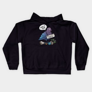 Metagaming Pigeon with a D4! Kids Hoodie